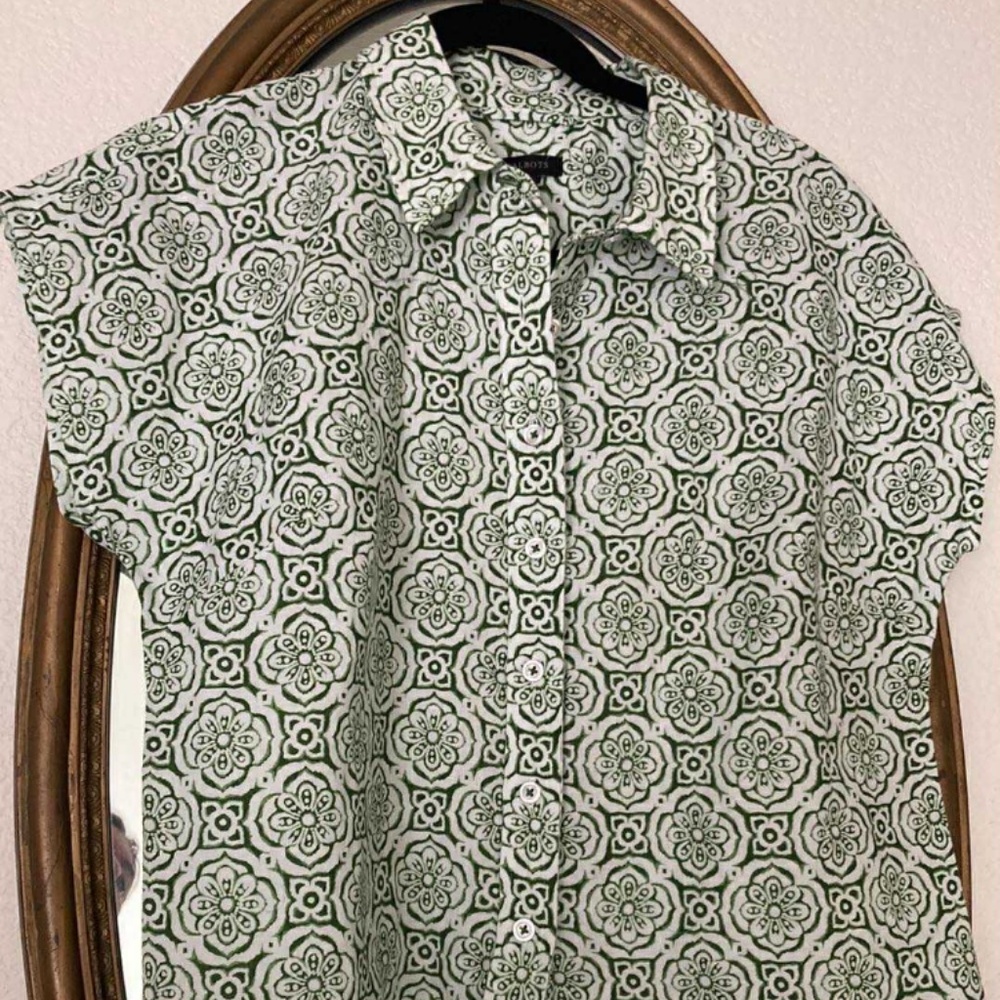 NWT Talbots Button up Linen